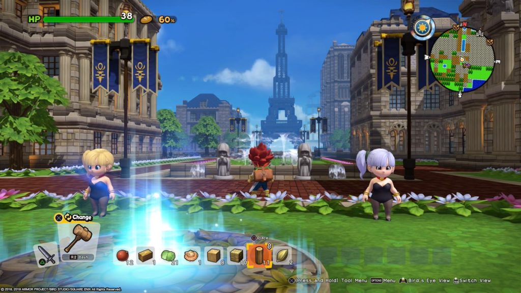 dragon quest builders 2 - tour eiffel